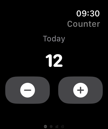 Pfeilzähler auf der Apple Watch